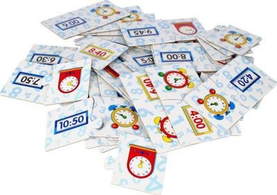 Lojë edukative Mega Creative Clock 482567, puzzle mësimi i orës, shumëngjyrëshe