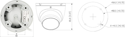 Set kamerash sigurie Dahua IPC-HDW1839T-A-IL, 8Mpx, 3 kamera, i bardhë