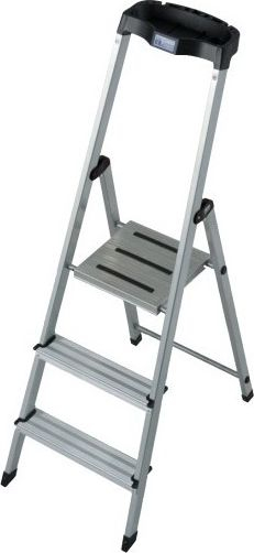 Shkallë palosëse Krause Safety, metal, ngjyrë argjendi