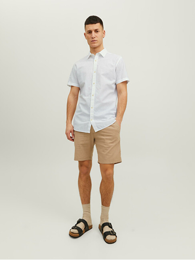 Këmishë Jack&Jones JJESUMMER Slim Fit 12220136 White