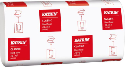Letra tharëse duarsh Katrin ZZ Classic, 25% e ricikluar, 20x150 fletë, e bardhë