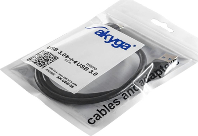 Kabllo USB Akyga AK-USB-13, USB A me Micro USB-B 3.0, 1.8 m, e zezë