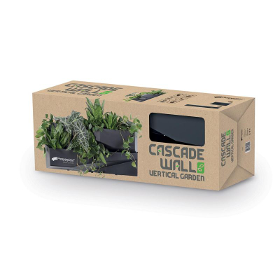 Set vazo vertikale Prosperplast Flowerpot, 4 module, antracit