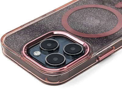 Kapak telefoni Wozinsky Glitter me MagSafe për Samsung Galaxy S25, TPU, rozë me shkëlqim