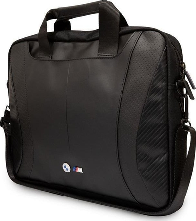 Çantë laptopi BMW M Series, 16", lëkurë sintetike, e zezë