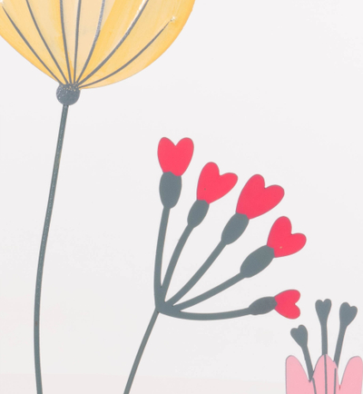 Dekor tavoline FLORINA Field Flowers, metal dhe dru, 28cm, shumëngjyrësh