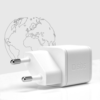 Karikues muri SBS TETRGAN1C20W NanoTube, USB-C, 20W Fast Charge, i bardhë