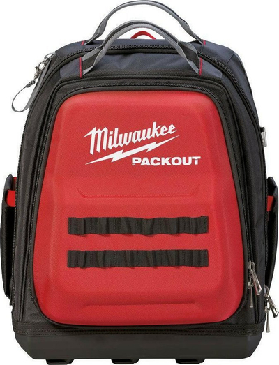 Çantë shpine për vegla Milwaukee Packout Backpack, 48 xhepa, material balistik 1680D, e zezë