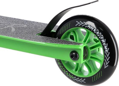 Trotinet freestyle Nils Extreme HS102, rrota 100 mm, deri 100 kg, jeshil