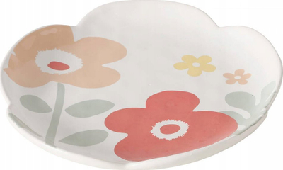 Pjatë ëmbëlsirash Boltze Home Crysanto, qeramike 21 cm, shumëngjyrëshe
