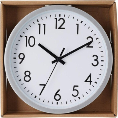 Orë muri PP Wall Clock, 20cm, plastike, e bardhë