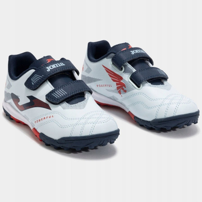 Këpucë futbolli për kalamaj Joma Powerful 2505 TF Jr, për bar artificial, të bardha