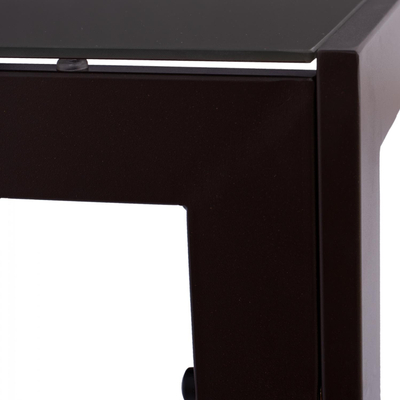 Tavolinë metalike + xham 150×90×75 cm,"HM5767.02", kaftë