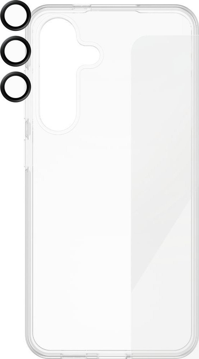 Set mbrojtës telefoni PanzerGlass SAFE 3 në 1, për Samsung Galaxy S24, xham ekrani, maskë edhe mbrojtës kamere, transparent