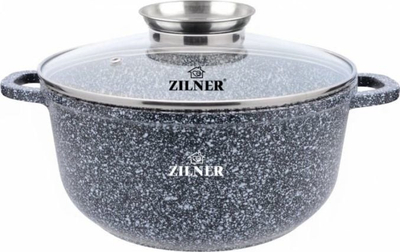Tenxhere Zilner Granit, me kapak xhami, me doreza anësore, gri