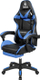 Karrige gaming Kruger&amp;Matz GX-150, lëkurë ekologjike, me mbështetëse për këmbë, blu