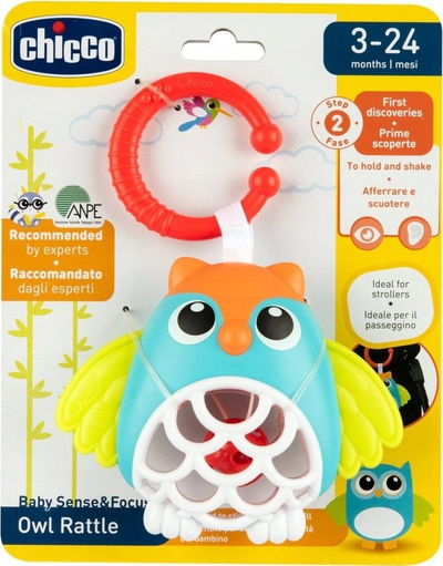 Lodër për beba Chicco Trillino Owlet, në formë bufte, shumëngjyrëshe