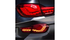 Set stopash Audi A3 8V Sportback 2013-2019, LED Bar, kuqe e tymosur