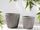 Set vazo lulesh Beliani Poka, 2 copë, 36 cm, gri taupe