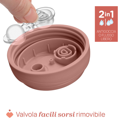 Gotë trajnimi Chicco Advanced Cup 12m+, me pipëz, 266 ml, rozë