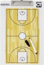 Tabla basketbolli Tremblay Basketball Training Brochure, sipërfaqe e fshirshme, me marker, e bardhë