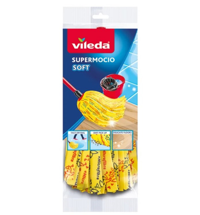 Mop Vileda SuperMocio Soft, me dorezë, për pastrim dyshemeje