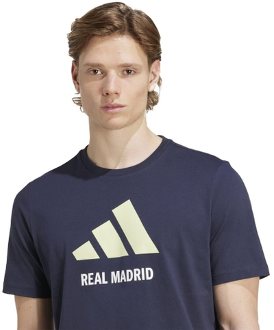Bluza Adidas Real Madrid 24/25 Graphic Tee M JX1130, pambuk, e bardhë
