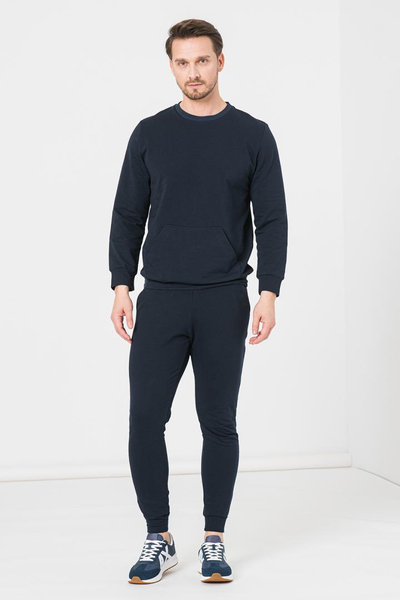 Bluza pambuku për meshkuj, XL, e kaltër navy