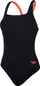 Kostum banje Speedo Flex Band Swim Bra, njëpjesësh, për gra, i zi me të kuqe