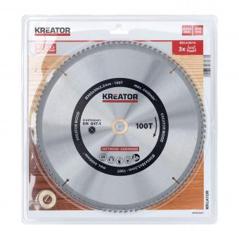 Teh rrethor HSS për dru, 305 x 30 x 3.2 mm, 100 dhëmbë, me 3 unaza reduktuese