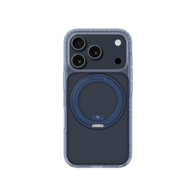 Kllëf telefoni Amazingthing Titan Pro MagSpin për iPhone 17 Pro, me MagSafe, me këmbëz 360°, blu