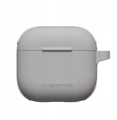 Mbulesë AmazingThing Omni Case për AirPods 4, mbrojtje kundër goditjeve, mbështetje karikim me valë, gri