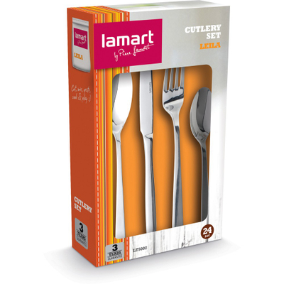 Set i pirunave, lugëve dhe thikave 24 copë Lamart LT5002 LEILA