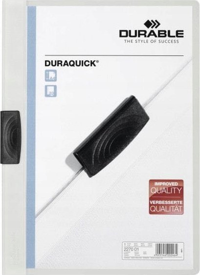 Dosje me kapëse Durable DURAQUICK, A4, 1 20 fletë, e bardhë