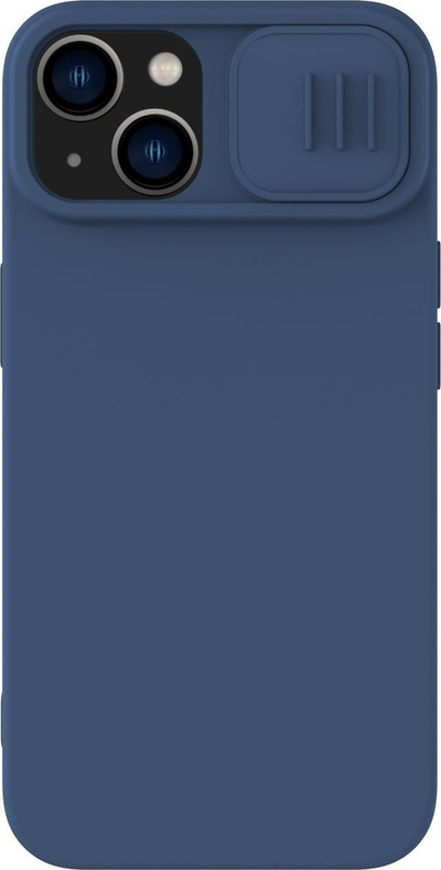 Futrollë telefoni Nillkin CamShield Silky Silicone MagSafe, për iPhone 14 Plus, silikon, blu