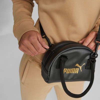 Çantë sportive Puma Core Up Mini Grip, për goca, me rrip shpatulle, e zezë