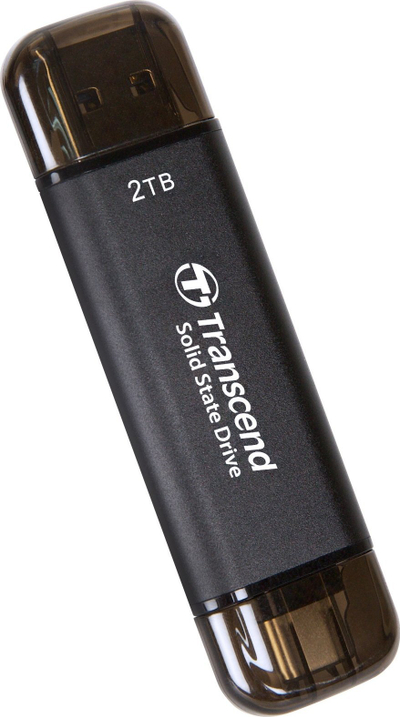 SSD i jashtëm Transcend ESD310C, 2TB, USB Type A edhe C, i zi