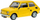 Maket makine PRL Collection Fiat 126p Daffi, shkalla 1:43, metal, i verdhë