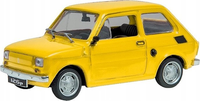 Maket makine PRL Collection Fiat 126p Daffi, shkalla 1:43, metal, i verdhë