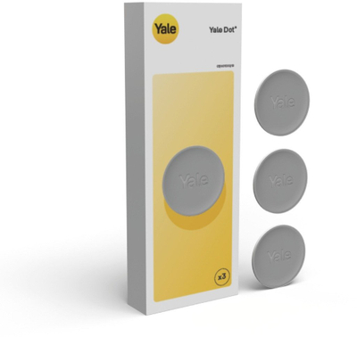 Aksesor Yale Dot Key Tag, set 3 copë, për bravë inteligjente, gri
