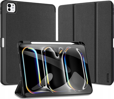 Mbulesë tablet DUX DUCIS Domo Series për iPad Pro 11 M4, funksion stand, me mbajtëse stylus, e zezë
