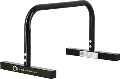 Shufra paralele për ushtrime HMS Premium PW10B, mbajnë deri 200 kg, set me 2 copë, ngjyrë e zezë
