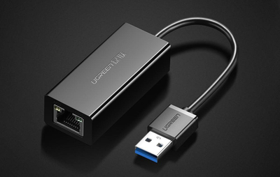 Adapter rrjeti USB 3.0 Ugreen CR111, RJ45 Ethernet 1000 Mbps, 2 copë, i zi