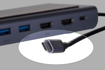 Qendër USB-C UNITEK D1022B, 4K@30Hz, 100W, e hirtë