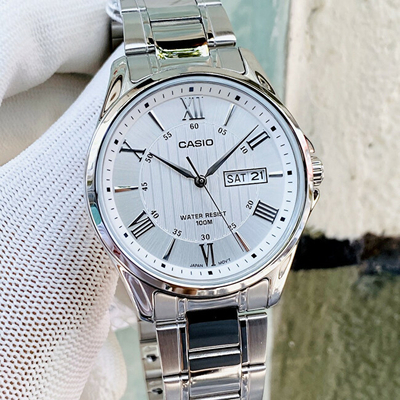 Orë për meshkuj Casio MTP-1384D-7AVEF, e argjendtë