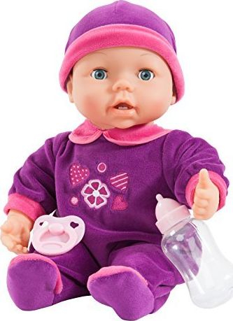 Kukull bebe Ulba My First Baby Doll, 38 cm, me funksione zanore, gri