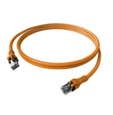 Kabllo rrjeti Zellner Group EasyLan DualBoot PushPull CAT6a, S/FTP, 2m, portokalli