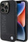 Mbrojtëse telefoni BMW MagSafe prej lëkure me stampim në nxehtësi, për iPhone 15 Pro Max 6.7", lëkurë, e zezë