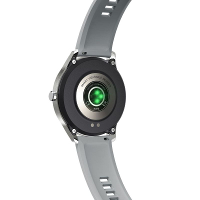 Smartwatch G.Rossi SW018-2, ekran rrumbullak me ngjyra, rrip silikoni, gri