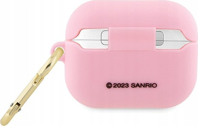 Kapak Hello Kitty për AirPods Pro, silikon i butë, rozë